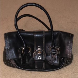 Black Leather Coach Purse